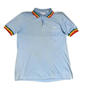 Vintage Royal Pacific Maui Rainbow Trim Polo Shirt